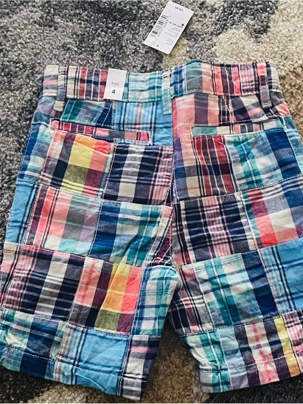 Patchwork Plaid Men’s Shorts - Multi